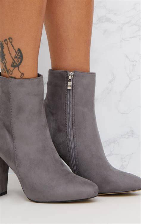 fake suede for shoes|grey faux suede boots.